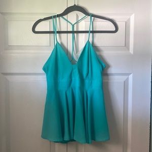 Express top size medium in teal/aqua